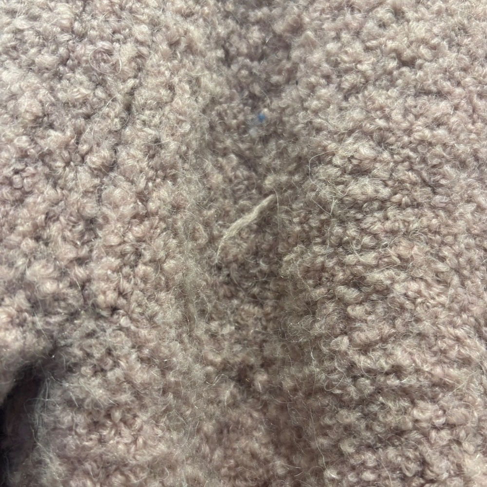 Gap Mock Neck Fuzzy Dusty Pink Sweater - Picture 6 of 6